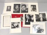 several black and white photographs of men in suits and ties