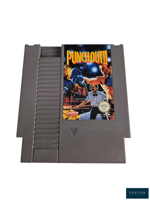 une image d'une cartouche de jeu Nintendo avec la jaquette de « Punchin' »