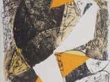 une image représentant un dessin en noir et blanc orné de triangles jaunes