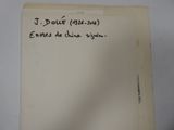 a piece of paper with writing on it that says j douce