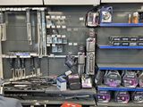 many tools on the shelves in the store for sale