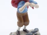 figurine of a boy carrying a dog on his back
