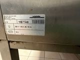 an image of a metal table with a label on it