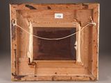a picture of a wooden box with a rope around it