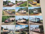 de nombreuses photos de trains sur les voies