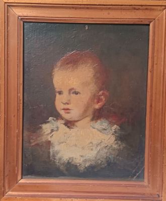 Ecole Francaise (fin XIXème) "Portrait de jeune fille de tro…