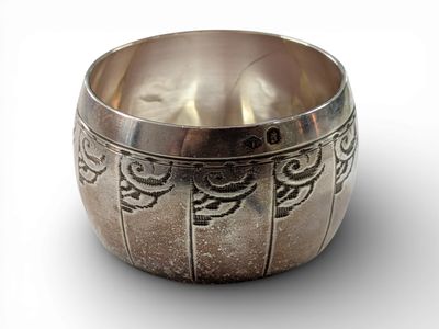 Rond de serviette en argent "Minerve". 23,5gr - Photo 1