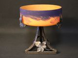 a lamp that is sitting on top of a table