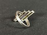 sterling silver ring with amethorate and garnett stones