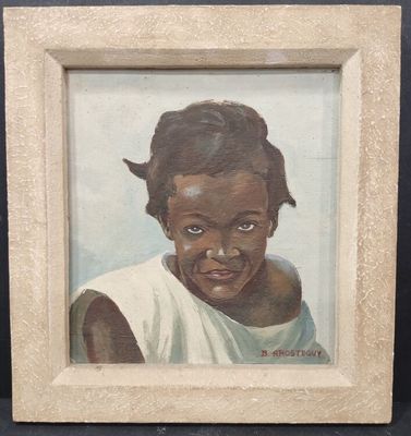 Bernard AROSTEGUY (1887-1956)" Portrait d'une jeune martiniq… - Photo 1