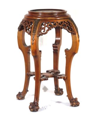 Dans le goût de Gabriel Viardot. Sellette en bois naturel sc… - Photo 1