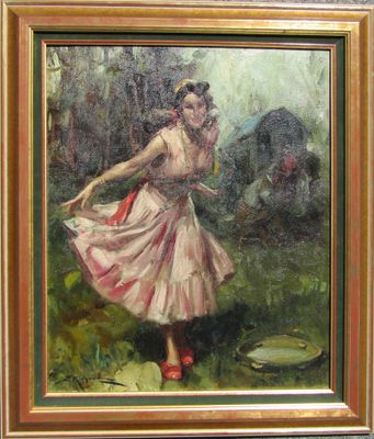 Richard DURANDO-TOGO (1910- ?) "L'Andalouse" Huile sur toile…