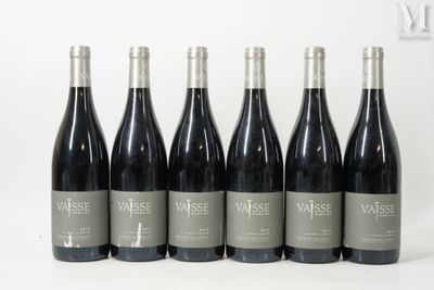 six bouteilles de vin sont alignées sur une surface blanche
