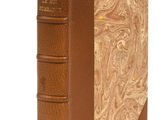 an image of a brown book with a gold cover