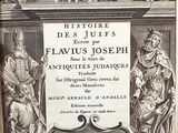 an old book with a picture of angels and other figures on it