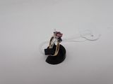 pink tourmaline and white topaz sterling silver ring