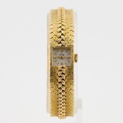 Lux Montre de dame En or jaune 18 K (750‰), cadran quadrangu…