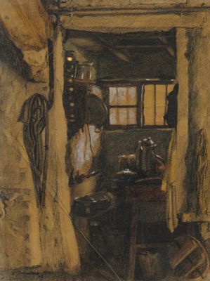 Ingrid GERHARDT (1925-2002) La cuisine