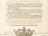 an old book with a crown on top of it