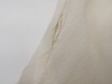 close up of a polar bear ' s face with a white background