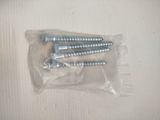 two screws in a plastic bag on a table