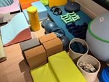 a table that has many different items on it