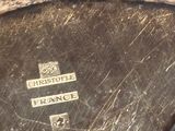 a close up of a piece of metal that has a sticker on it