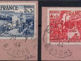 two stamps with a picture of a man and a woman on them