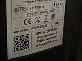 a sticker on the back of a machine that says ruckack - trockensucker