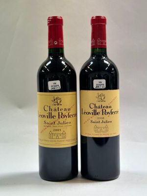 deux bouteilles de vin rouge posées l'une à côté de l'autre sur une surface blanche