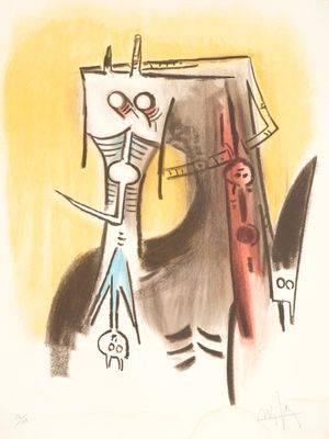 Wifredo Lam (1902-1982) Série Le Regard Vertical Lithographi…