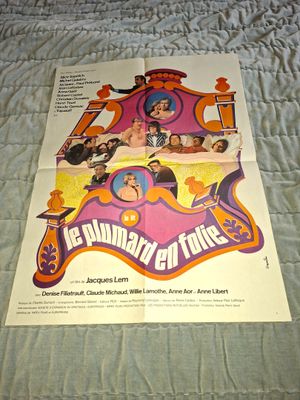 le plumard en folie. Affiche 60 x 80 cm