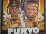 the movie poster for furyo starring two men and a sword