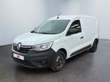 the white van is parked in a room with a black floor