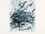 an image of a black and white painting on a white wall