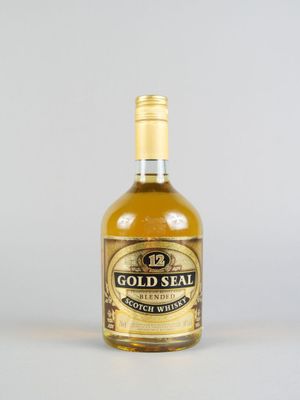 une image représentant une bouteille de whisky « Gold Seal » sur fond blanc