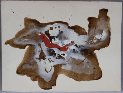 a picture of a piece of paper with a red bird on it