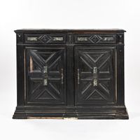 Buffet rectangulaire en bois mouluré et marqueté de bois noi… (photo 3)