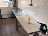 a picture of a kitchen with a lot of counter space