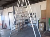 a ladder that is standing up in a room