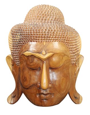 SCULPTURE en bois exotique sculpté figurant une tête de boud…