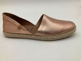 a photo of a women ' s rose gold slip on espadrills