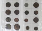 a lot of coins that are in a clear box