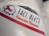 a close up of a plastic bag with a sticker on it