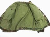 an image of a green jacket with a camo pattern on it