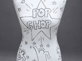 an image of a mannequin with a drawing of a star on it