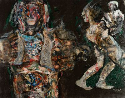 Hamidi VALDET (XX) " les noces sanglantes" acrylique sur toi…