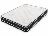 a close up of a mattress on a white surface