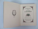 an open book with a picture of a vase of flowers on it