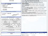 an image of a car registration form with a barcode on it